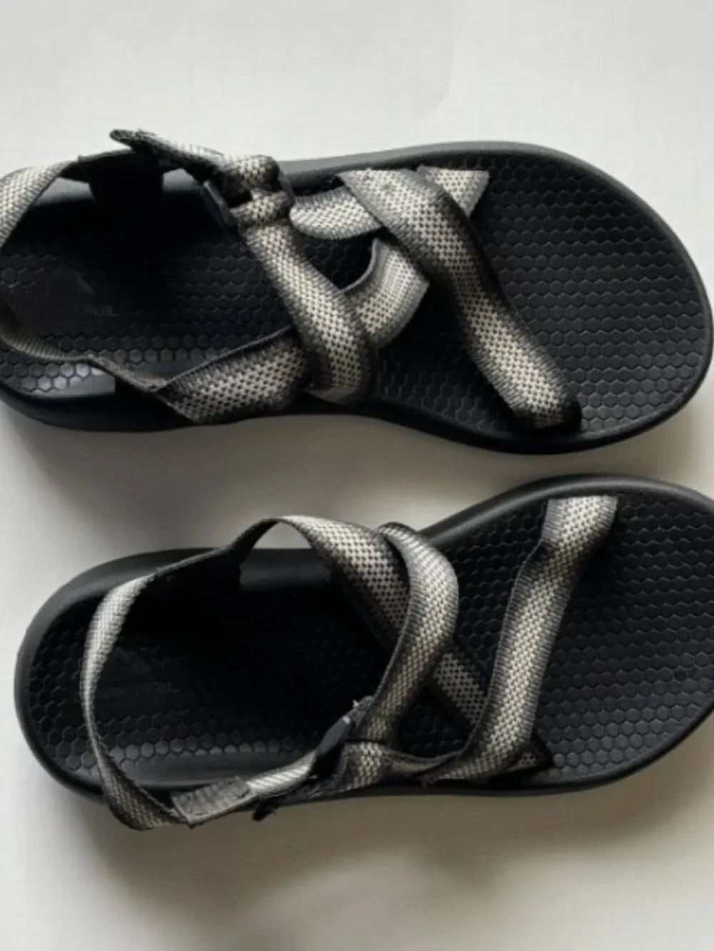 Men’s Black Outdoor Sandals – Adjustable Straps – Comfortable Footbed – Size 10